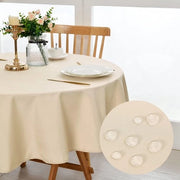 Tavolino Beige Coperta Ronda 160cm, Impermeabile e Resistente alle Macchie, Coperta da Cucina e da Esterno per Sala da Pranzo, Giardino, Feste, Matrimoni o Abitazione