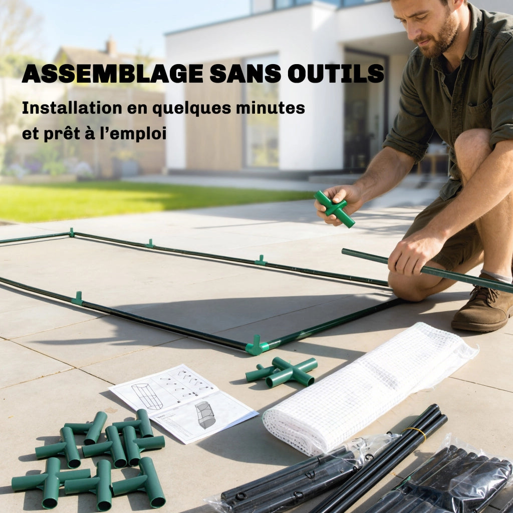 Serra da Giardino Mini ¨C Xylo ¨C 2x1x0.8m PE Bianco con Porta