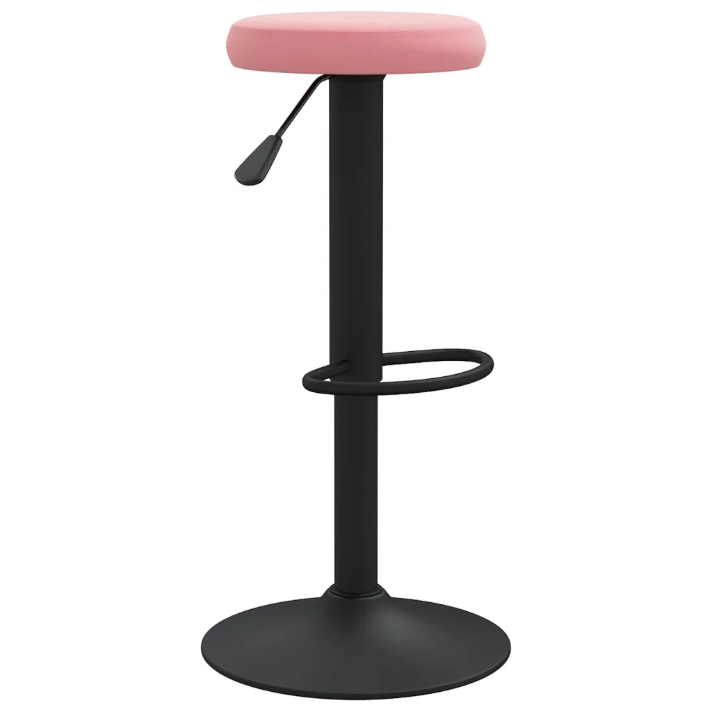Sgabelli da Bar 2 pz Rosa in Velluto 333148