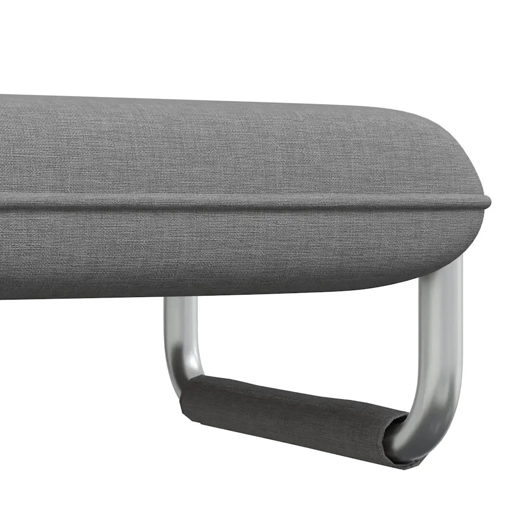 Sedia Girevole e Divano Letto Grigio Chiaro in Tessuto 244666