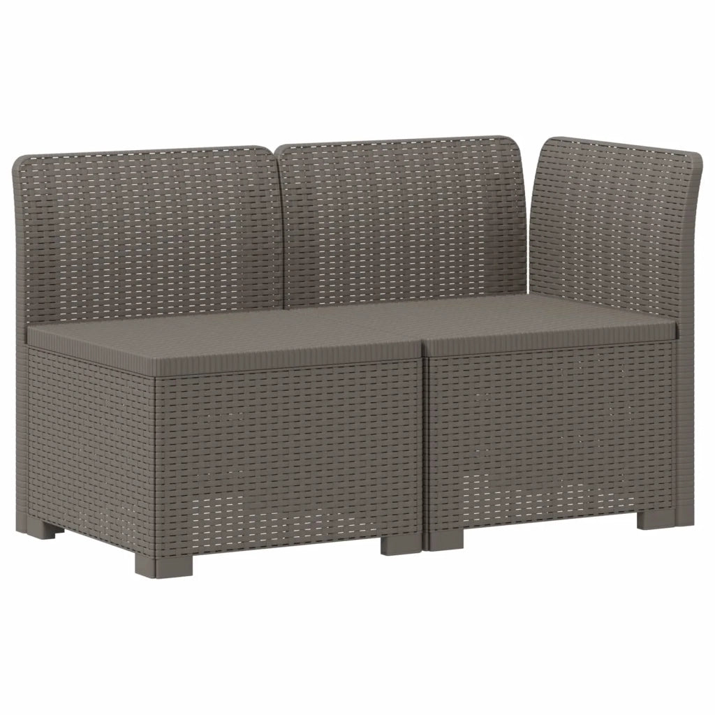 Divano da esterno-Divano da Giardino a 2 Posti con Cuscini Aspetto Rattan PP 405597