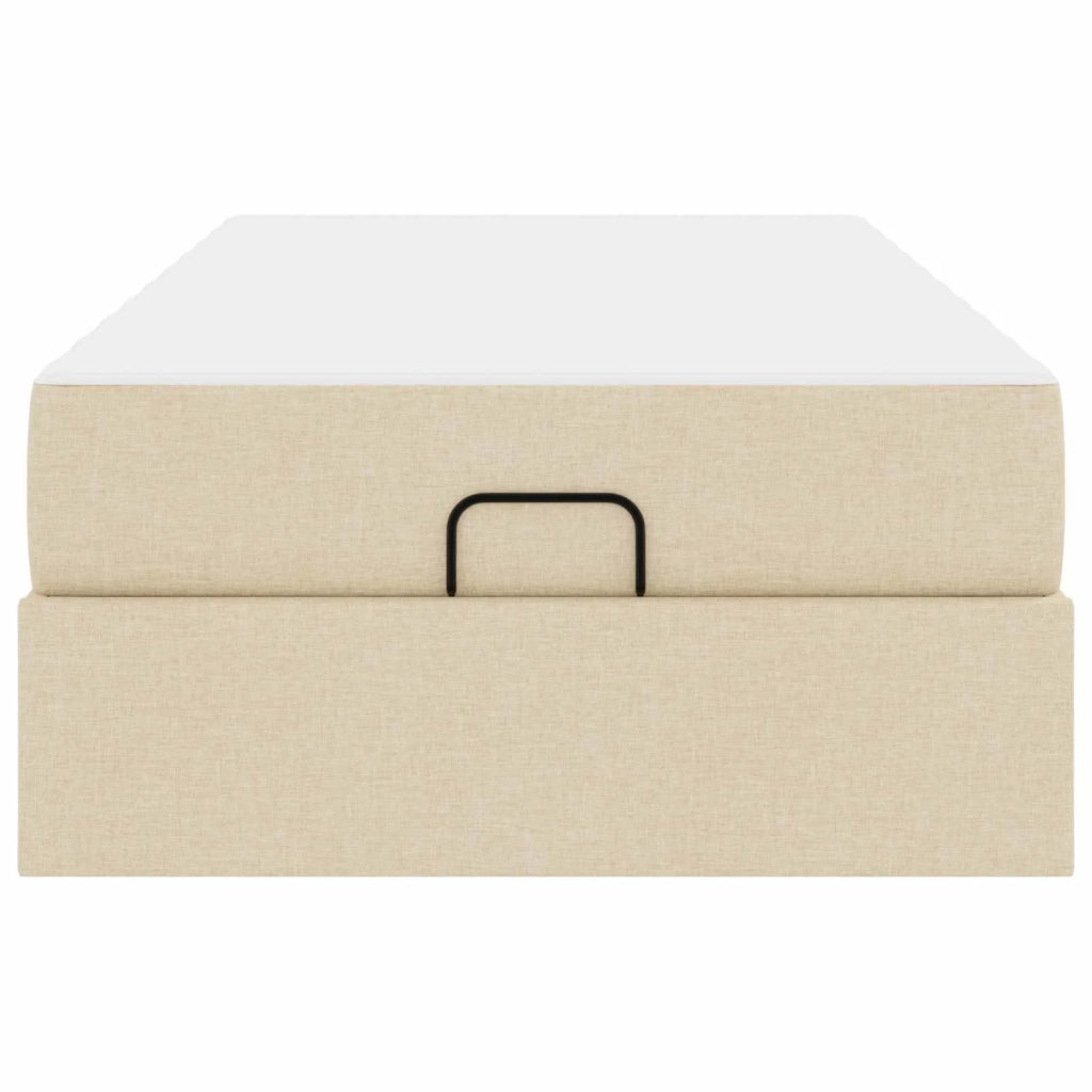 Struttura letto con materasso 2 pz-Giroletto con materasso Crema Tessuto 561443