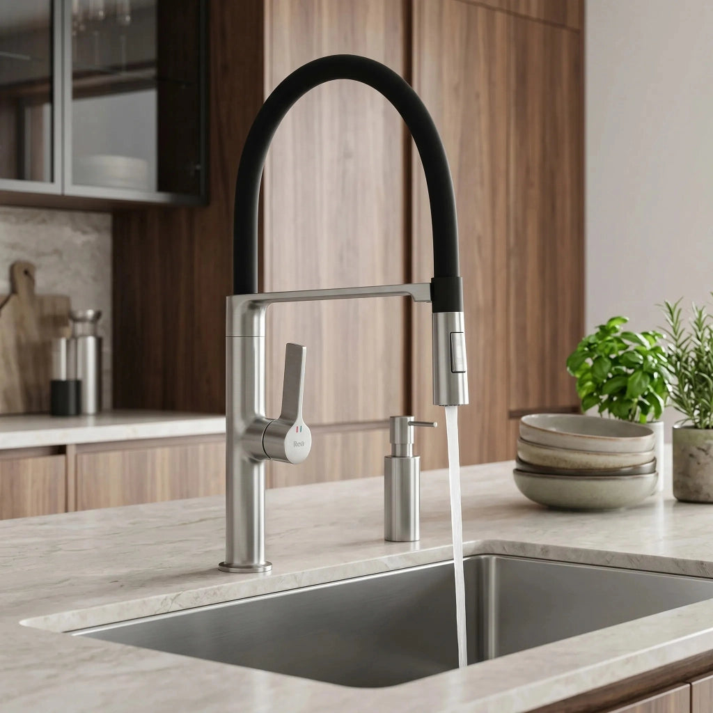 Rubinetto Da Cucina Rea Lago Brush Nickel