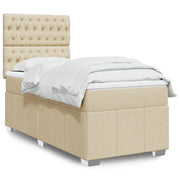 Giroletto a Molle con Materasso Crema 90x200 cm inTessuto 3293863