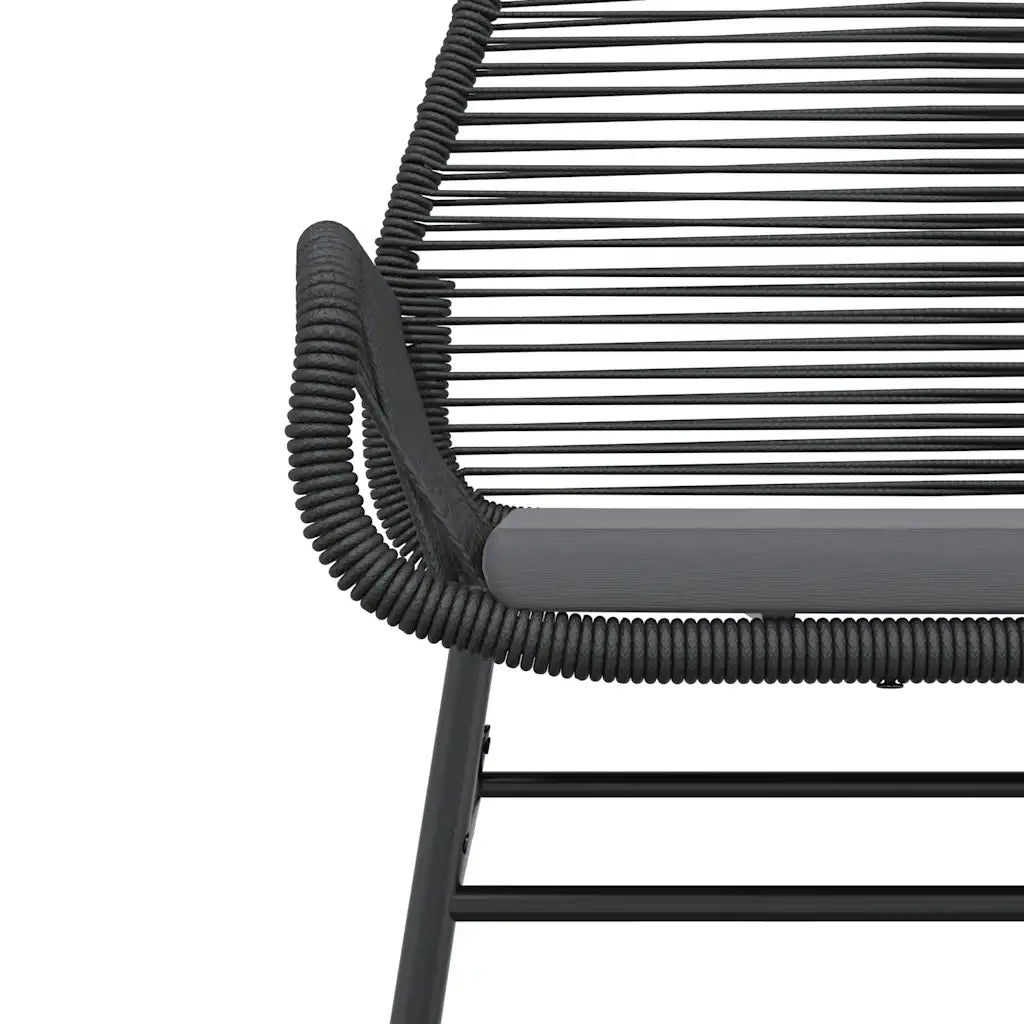 Set da Pranzo da Giardino 3 pz con Cuscini Polyrattan Vetro 3334464