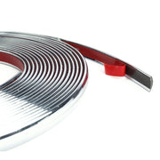 Trade Shop - Profilo Cromato Fascia Adesiva Adesivo Auto Camper 15 Metri 15 Mm Impermeabile -