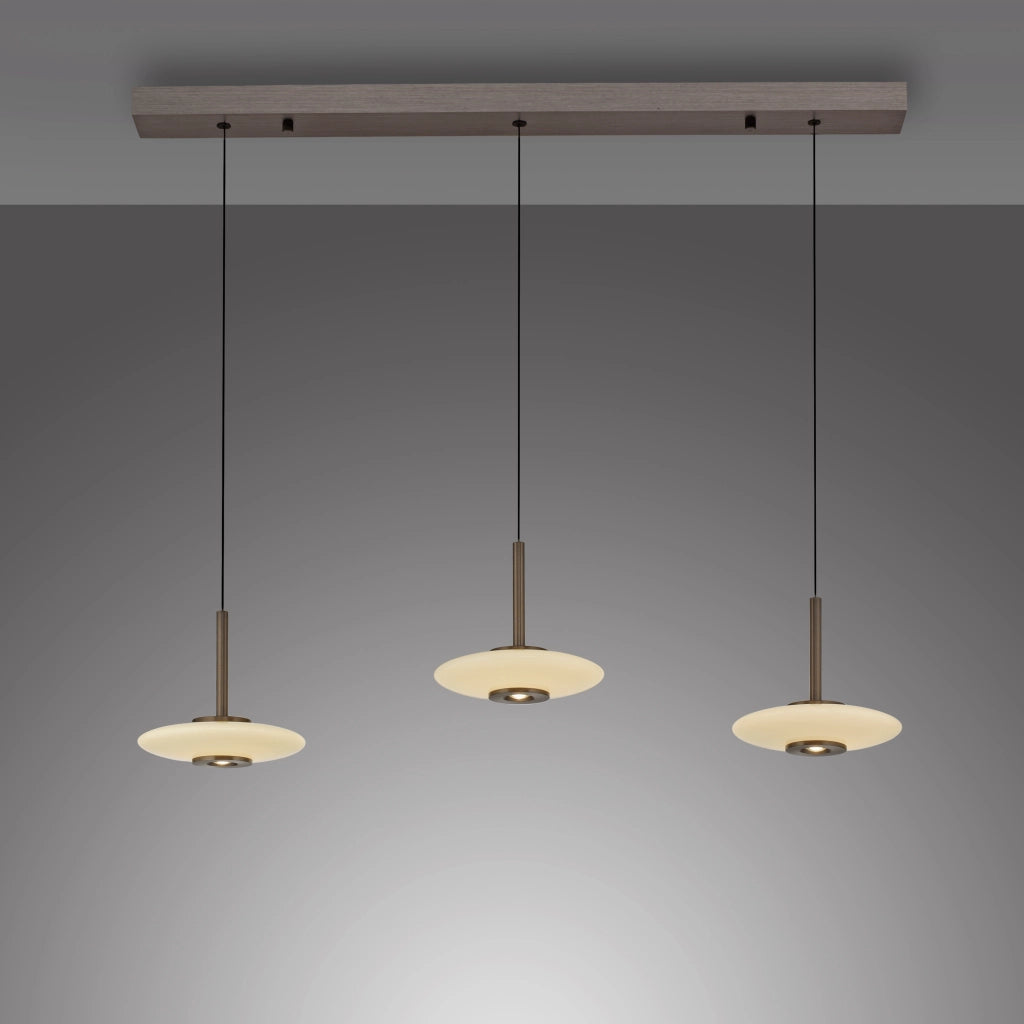 Sospensione moderna PURE VITRUM bronzo/bianco LED 10W Neuhaus
