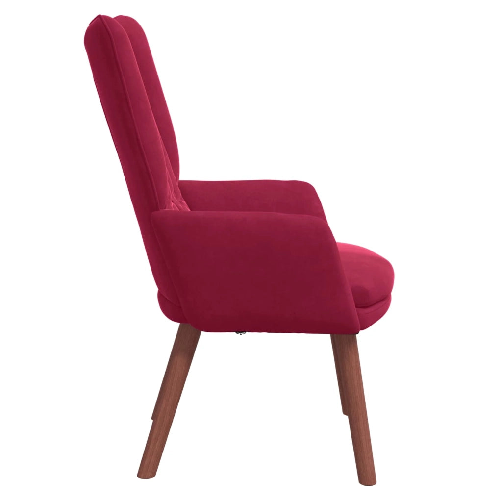 poltrona Rosso Vino 63 x 67 x 94 cm Velluto 42001819