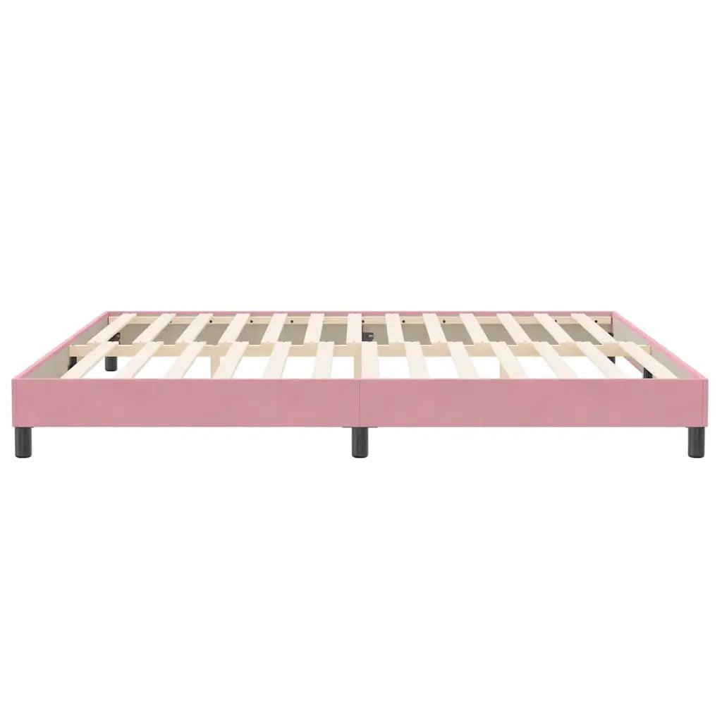 Giroletto senza Materasso-Struttura Letto Rosa 200x220 cm Velluto