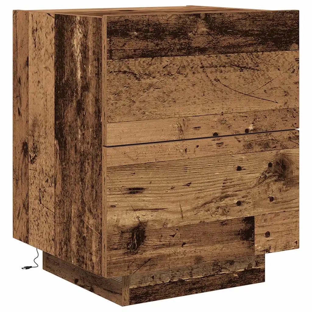 Comodino | Armadio da Notte | Mobiletto da notte con cassetto Legno vecchio 45 x 40 x 55 cm