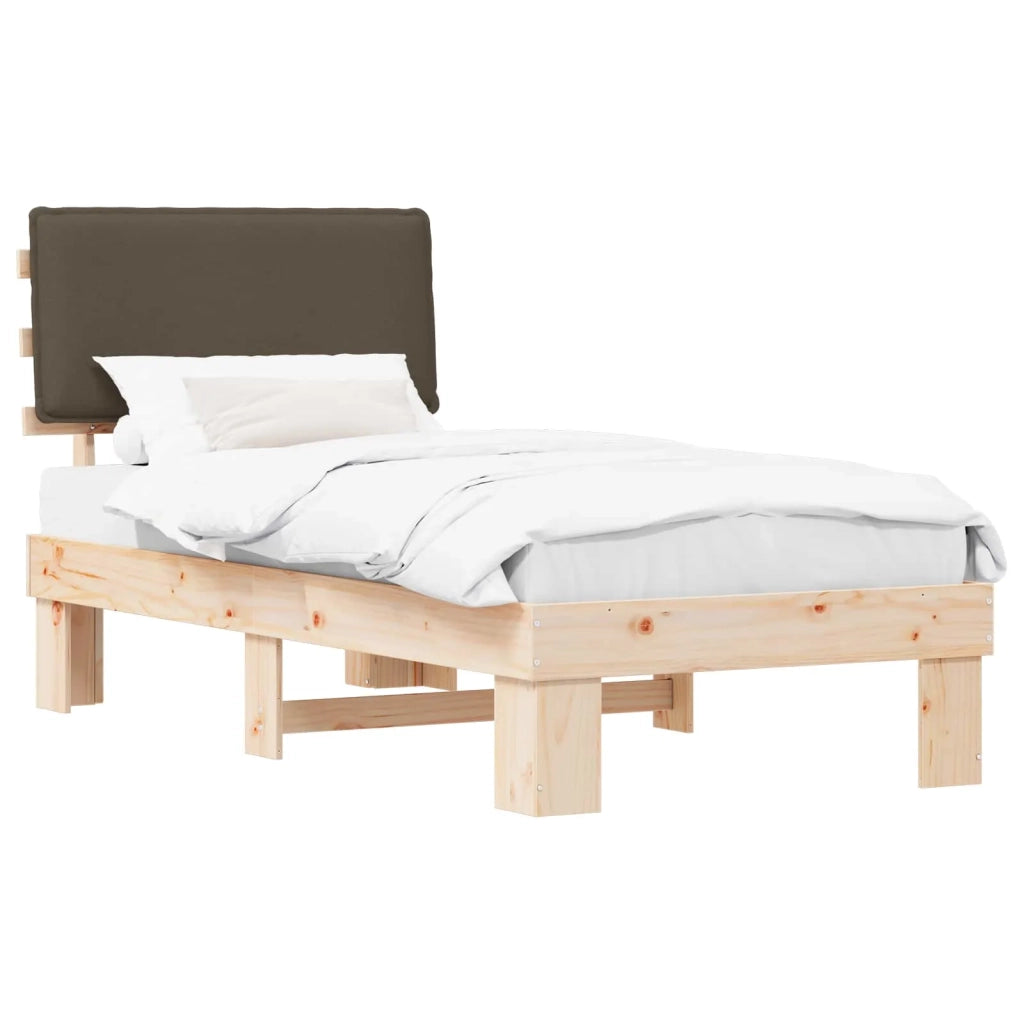Letto con Testiera Rivestita-Struttura Letto con Testiera Talpa 80 x 200 cm Pino massello 732848