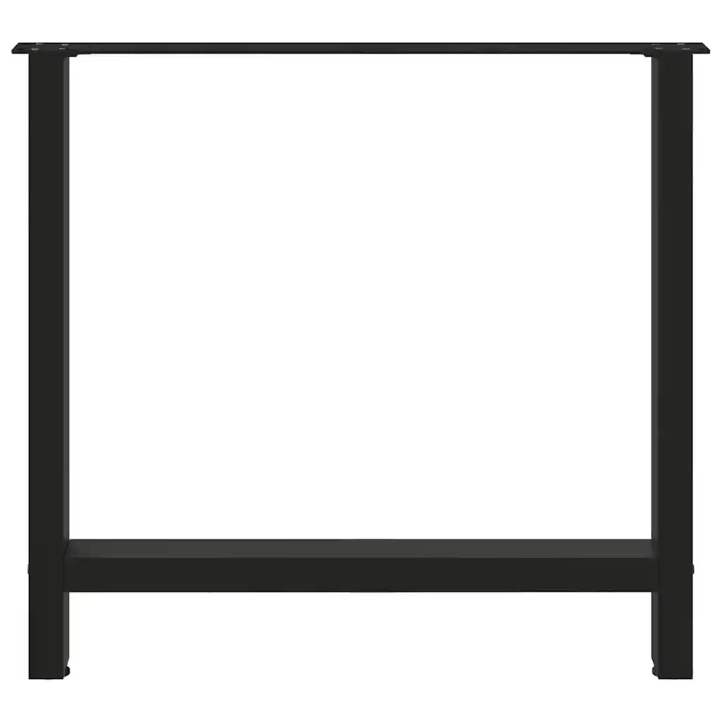 Gambe per tavolo da pranzo nere 2 pz | Piede del tavolo 80x(72-73) cm in acciaio