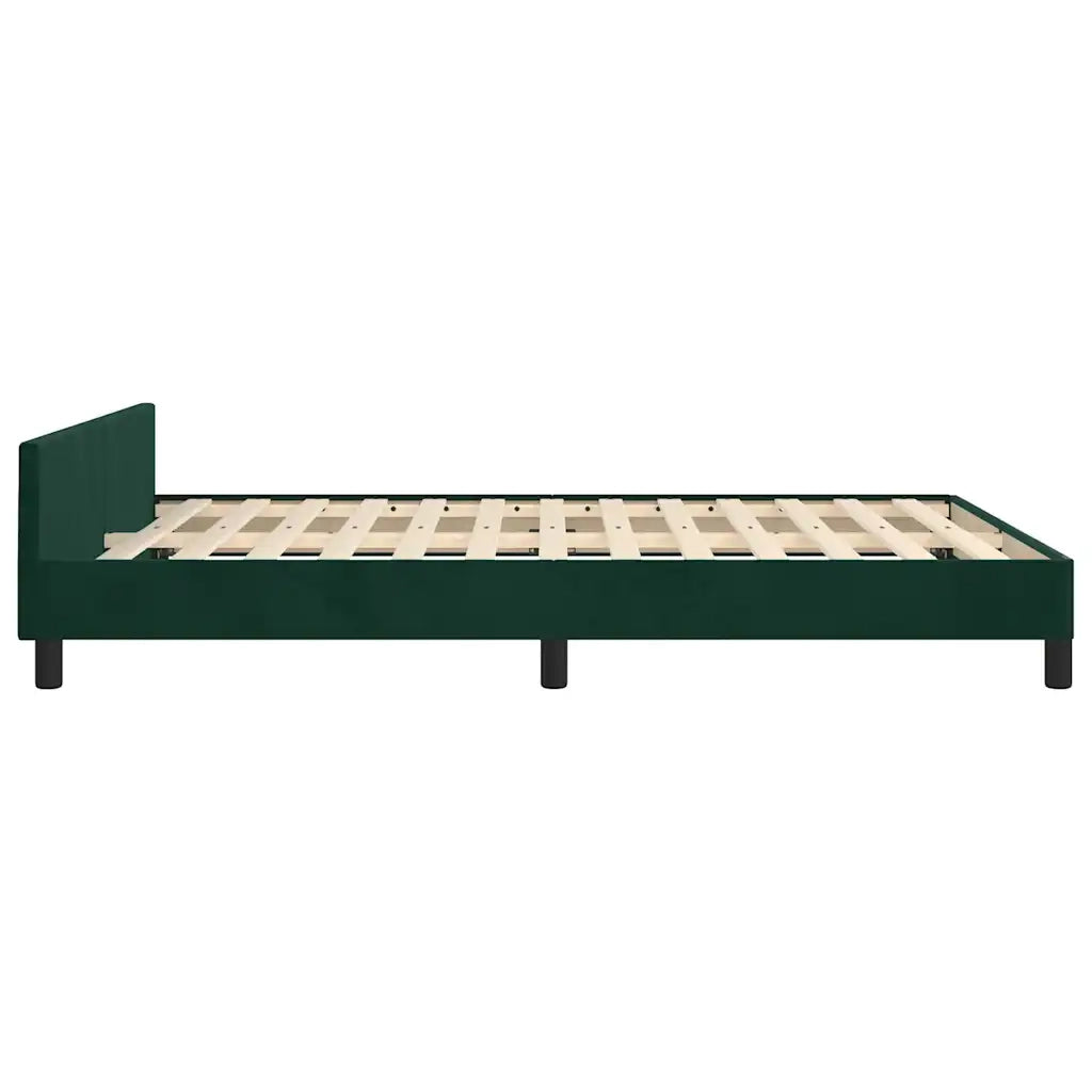 Giroletto senza Materasso Verde Scuro 140x200 cm in Velluto 3126004