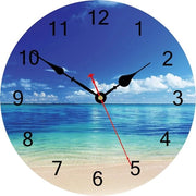 Orologio da parete con motivi di mare blu 34 cm - stile rilassante e silenzioso - facile da leggere - adatto per cucina - bagno - soggiorno e arredamento interno