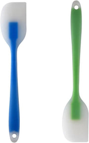 Spata per cucina in silicone - schiumastra - resistente al calore - finitura antiaderente - utensili da forno - accessori da cucina - pratico - verde-azzurro