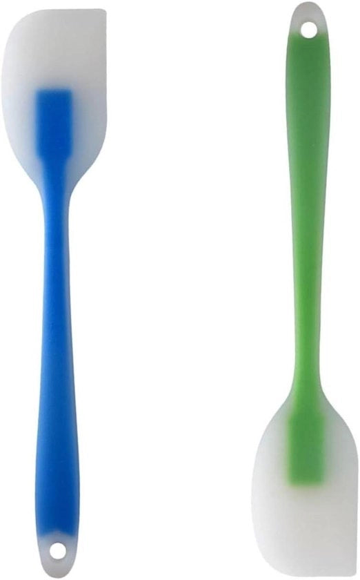 Spata per cucina in silicone - schiumastra - resistente al calore - finitura antiaderente - utensili da forno - accessori da cucina - pratico - verde-azzurro