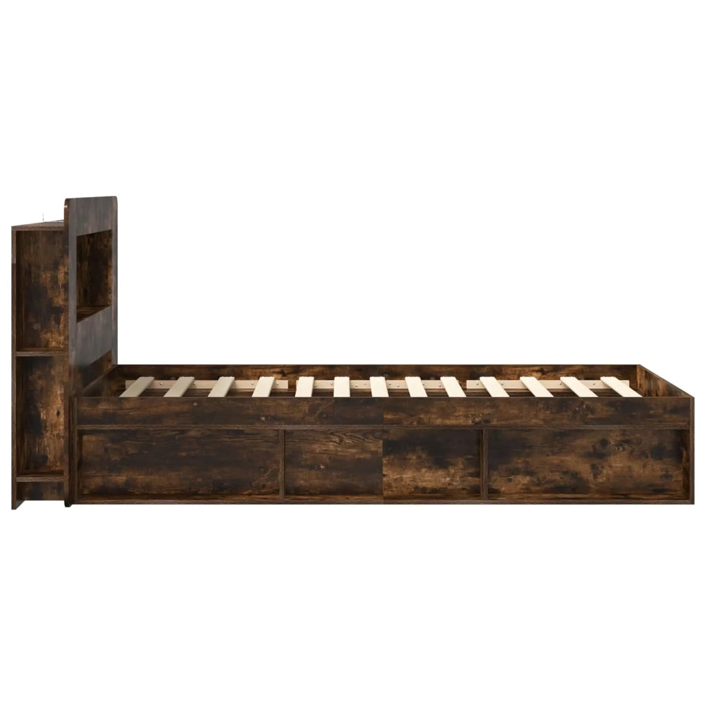 Telaio del letto con storage Rovere Fumo 90 x 200 cm 3433459