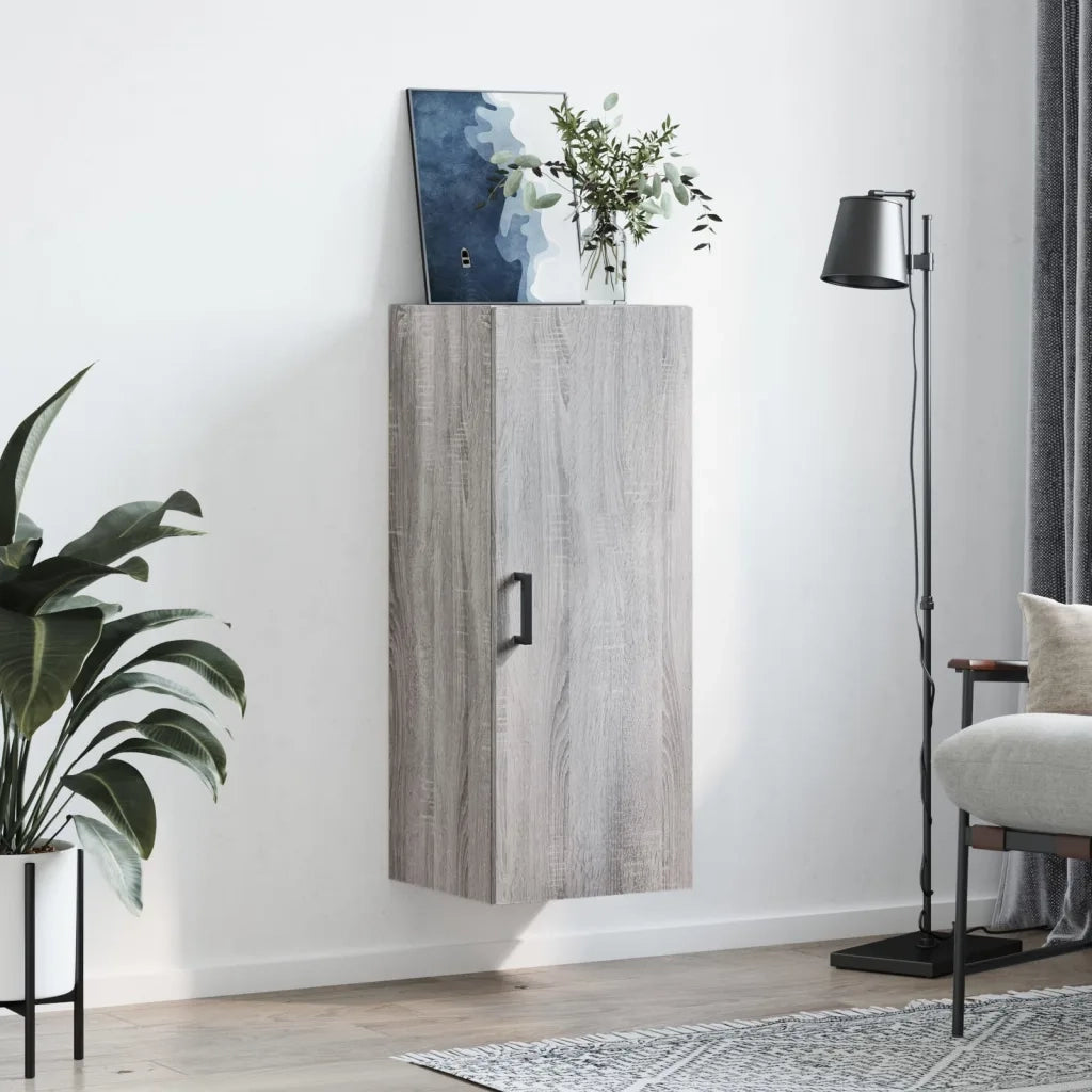 Armadietto a Muro | Mobile a Parete Grigio Sonoma 34,5x34x90 cm