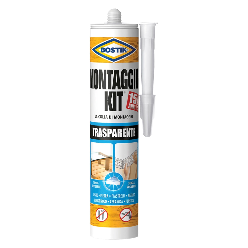 COLLA 'MONTAGGIO KIT' TRASPARENTE gr. 310  - cartuccia  - BOSTIK