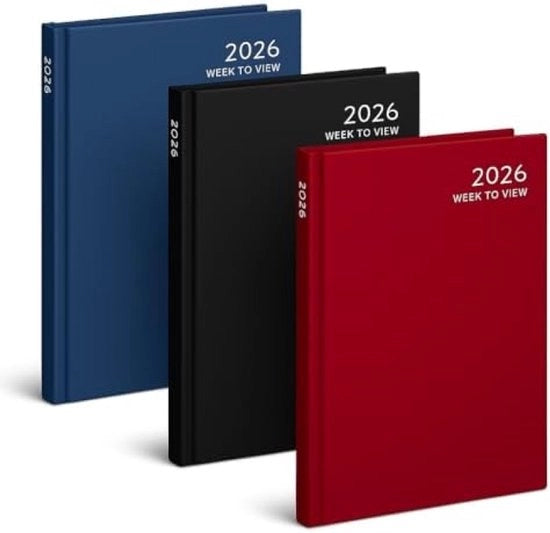 Agenda settimanale A5 2026 con copertina rigida - Pianificatore pratico per ufficio