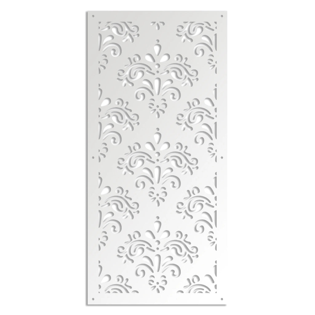 DAMASCO - Pannello in PVC traforato - Parasole Misura: 50x150 cm, Colore: bianco