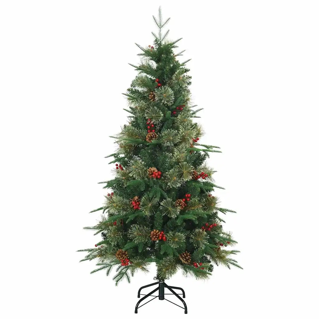 Albero di Natale Artificiale con Rami Pieghevoli Verde 120 cm 3397396