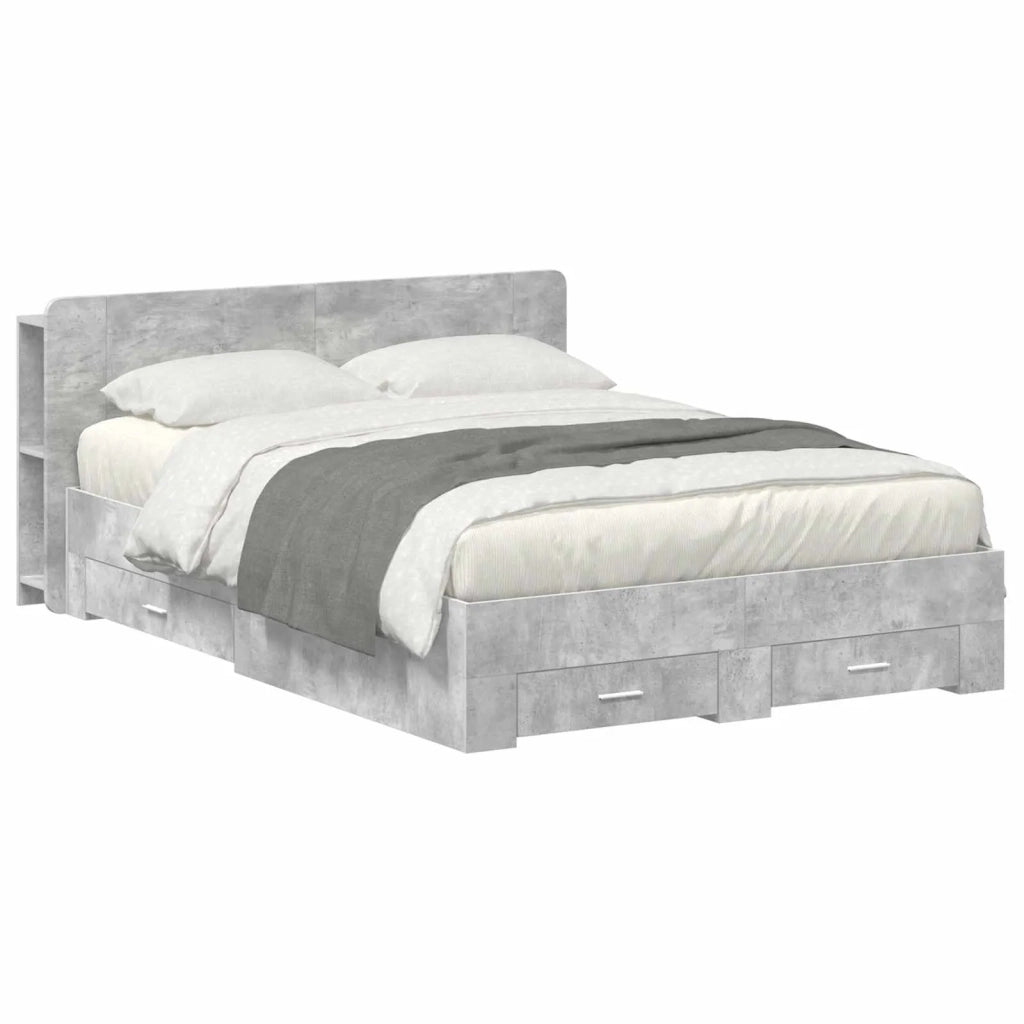 Telaio del letto con storage Grigio Cemento 150 x 200 cm 3433774