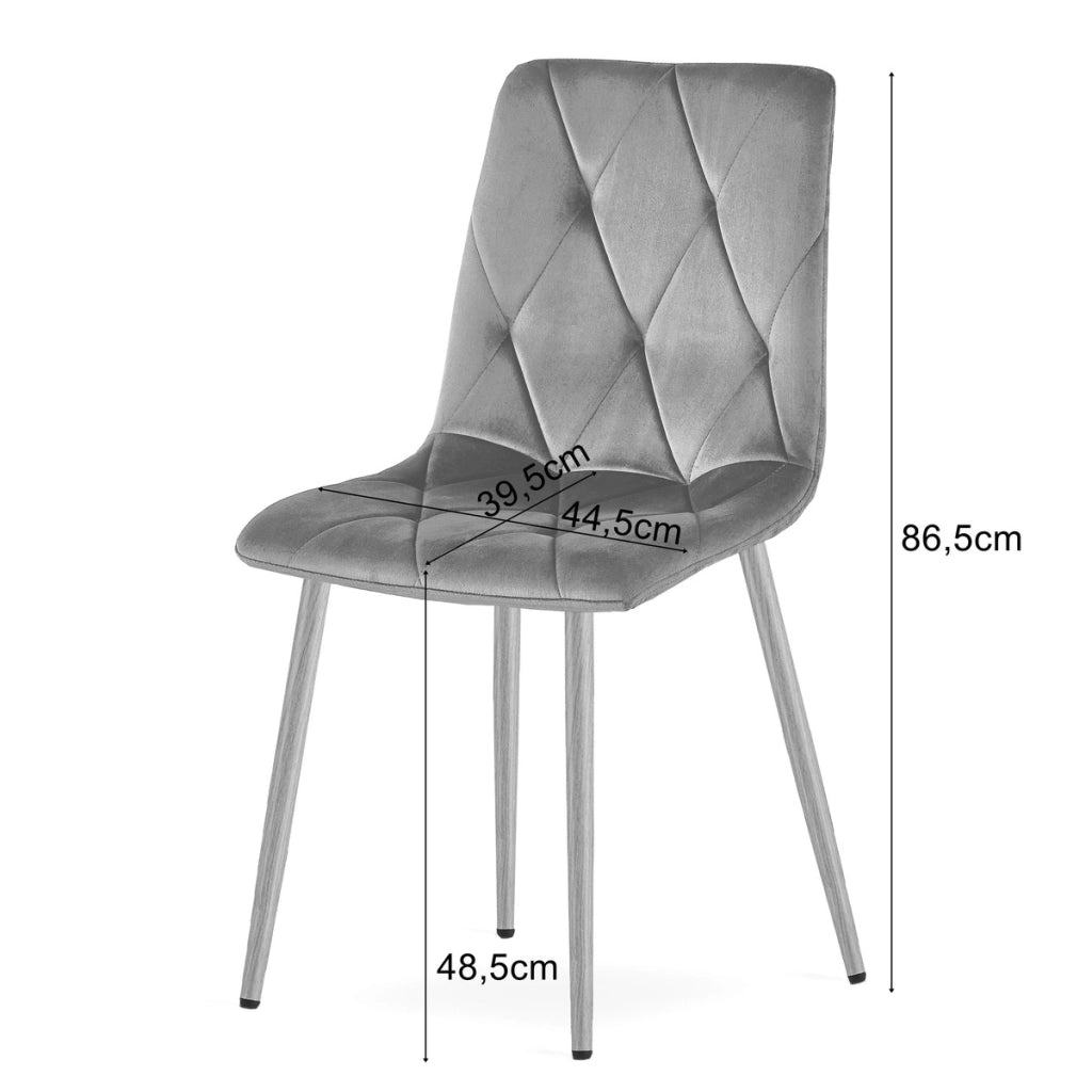 Sedia Libra in velluto grigio scuro con gambe dorate