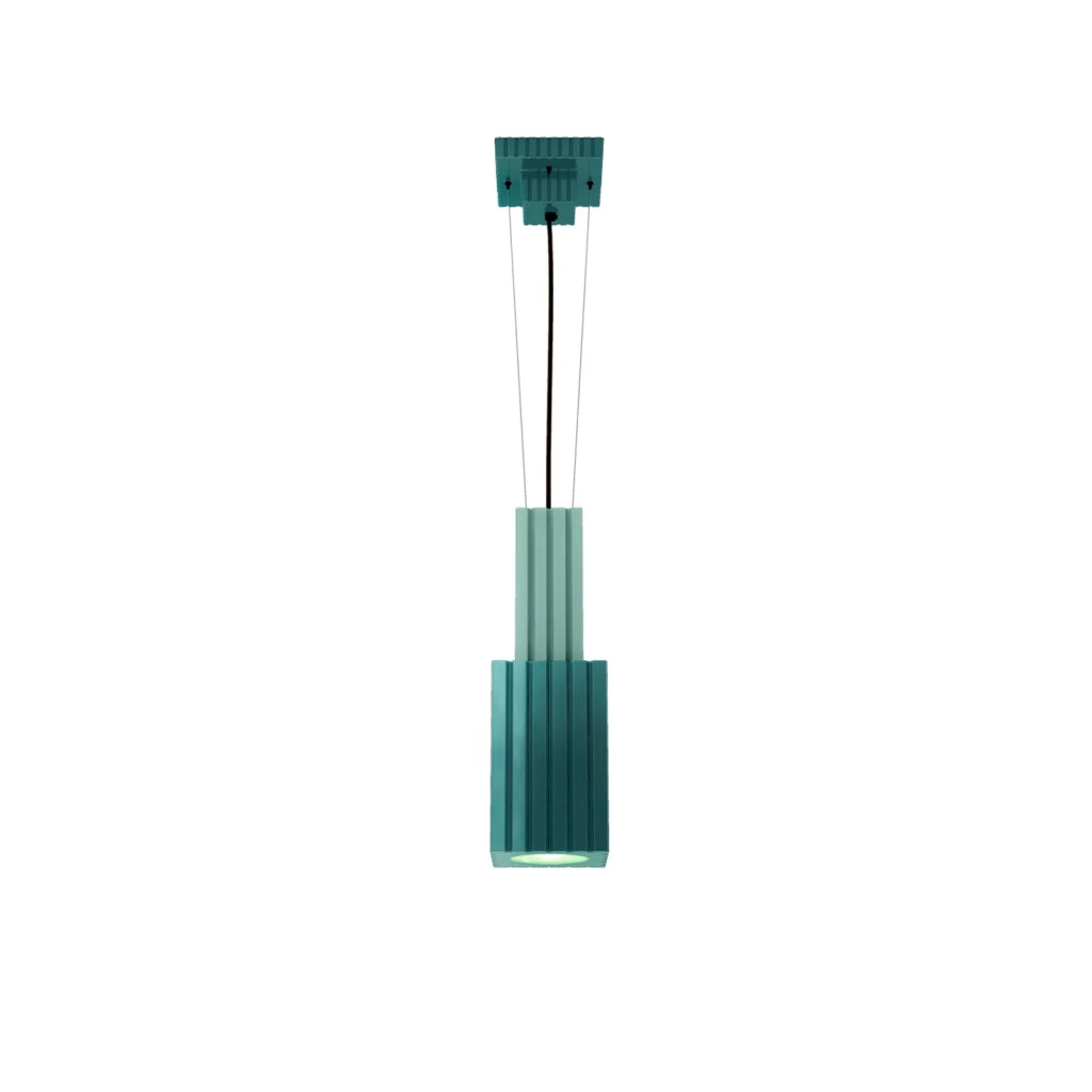 Sospensione Vintage Metra Ceramica Turchese E Verde Petrolio 1 Luce E27
