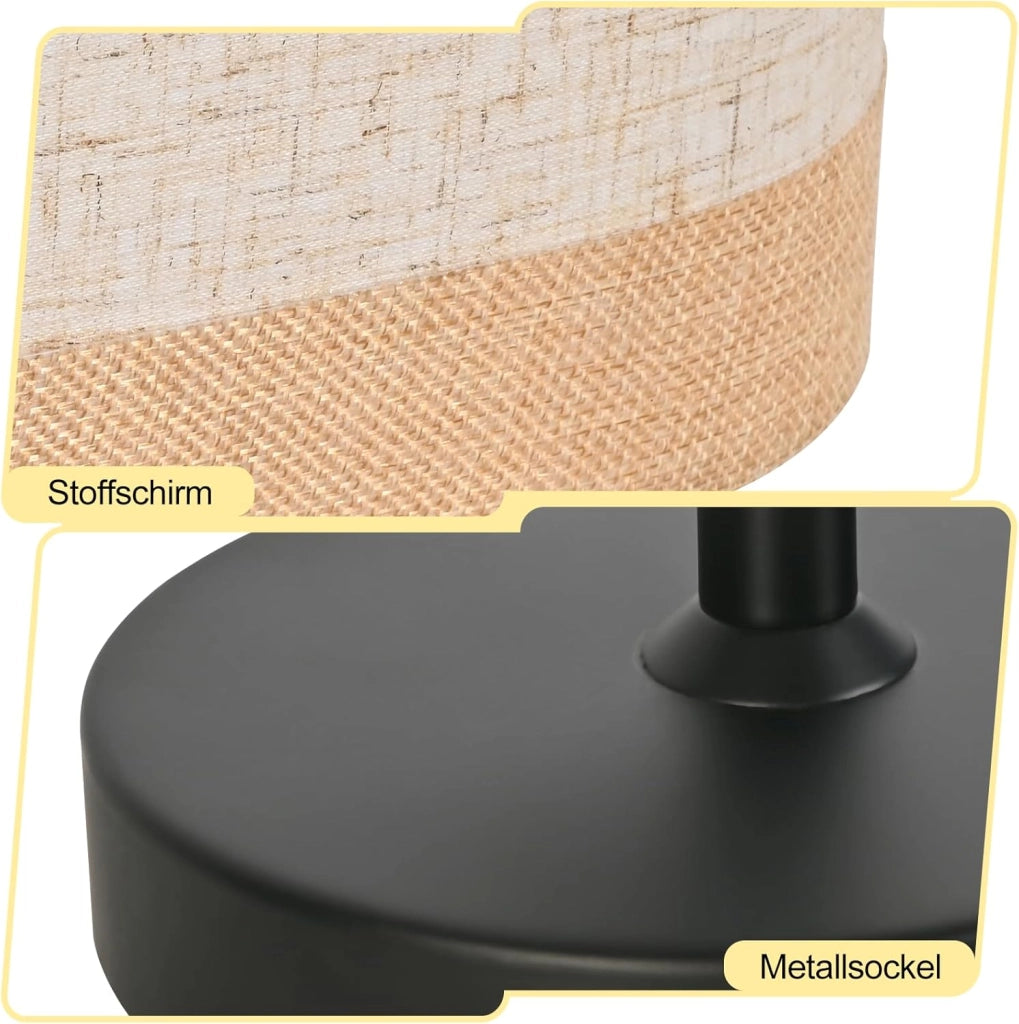 ZMH Lampada da tavolo vintage E14 1 luce con cavo senza lampadina per scrivania camera letto