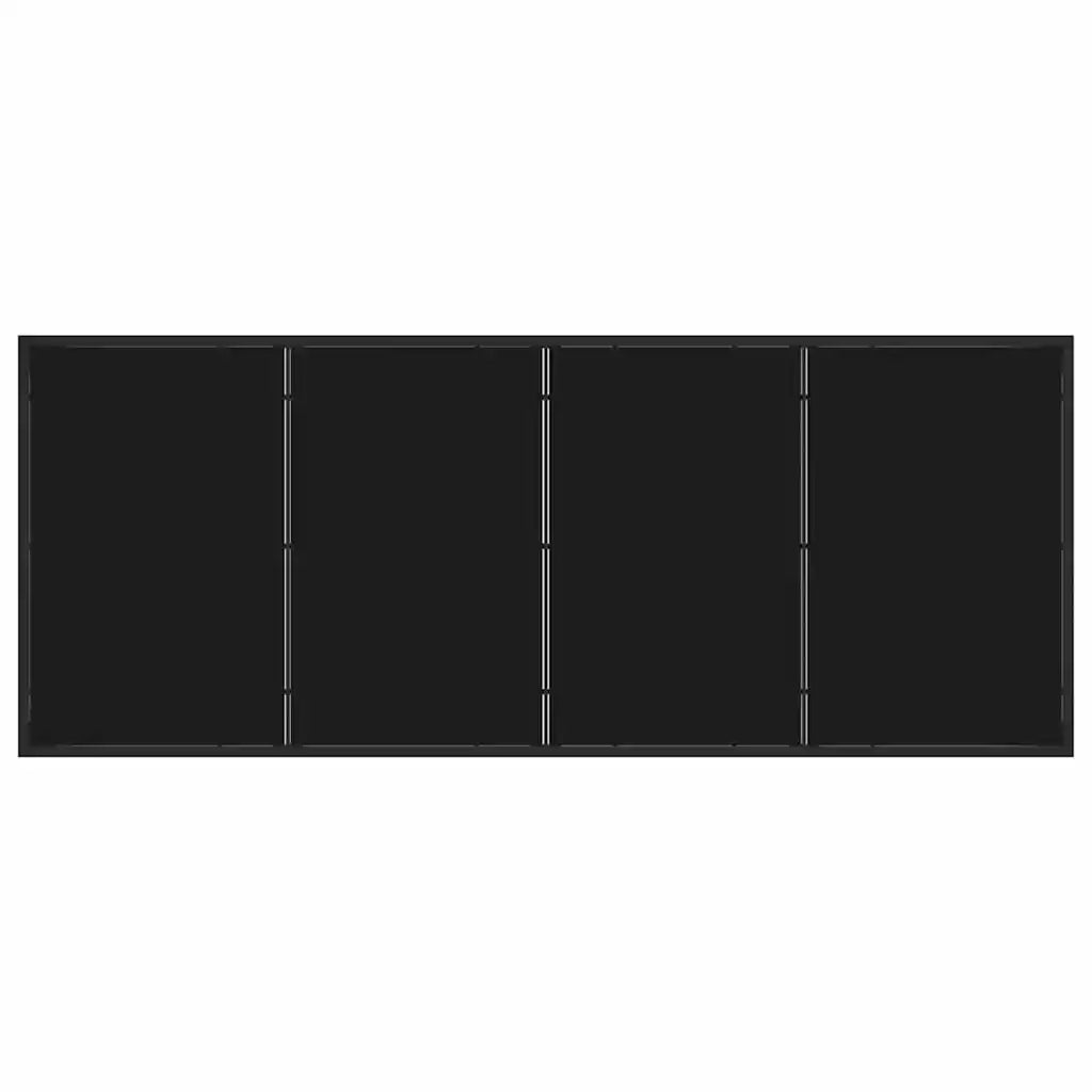 Set da Pranzo per Giardino con cuscino 7 pcs Nero polyrattan 3380370