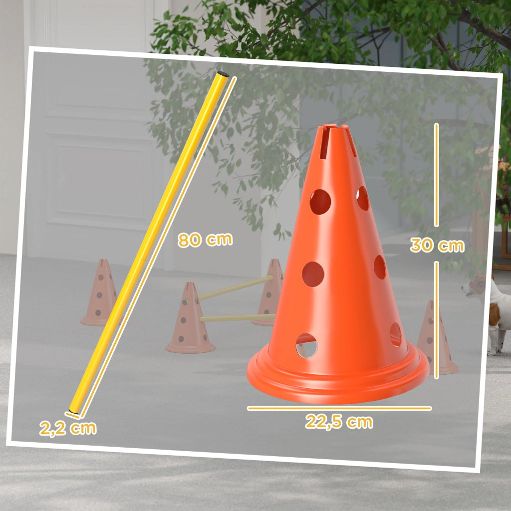 Set Agility per Cani con 6 Coni e 3 Ostacoli ¨C zephmum ¨C Nero