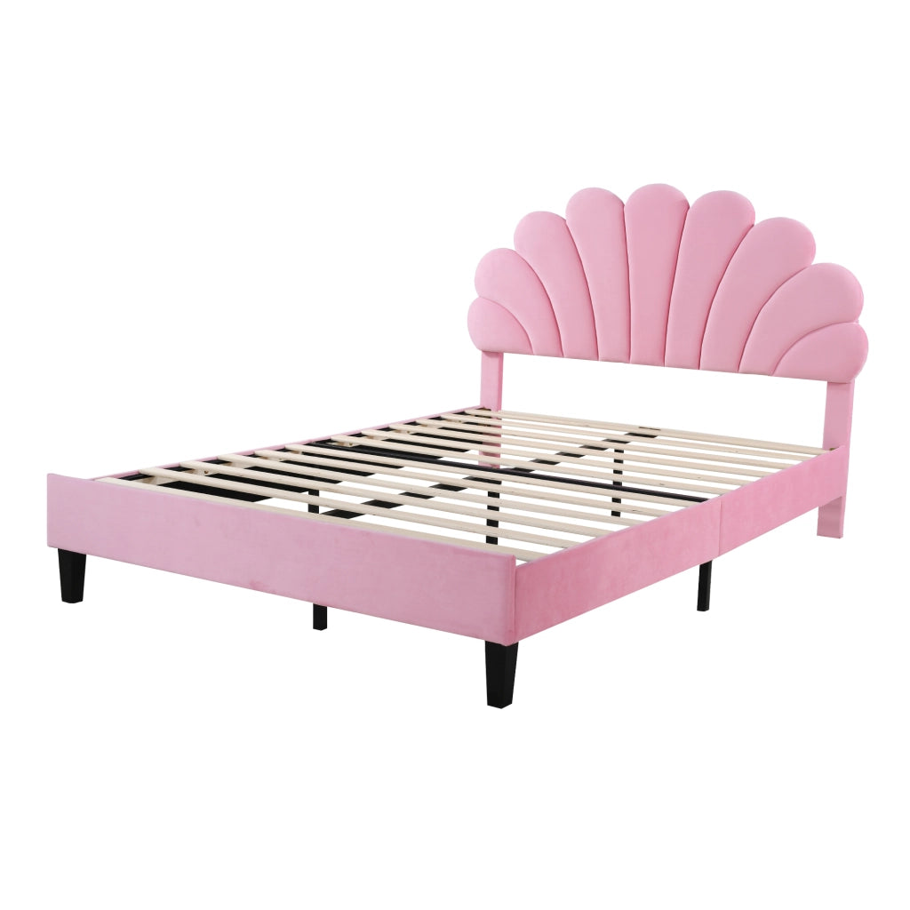 letto imbottito velluto rosa 140 x 200 cm