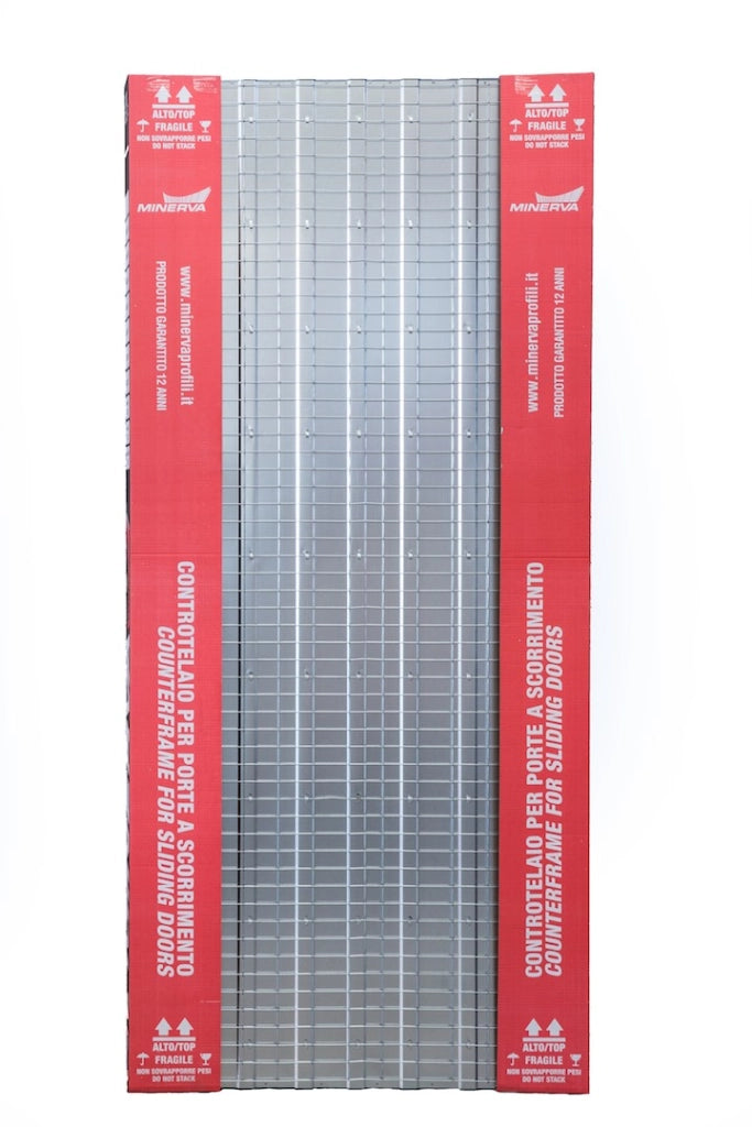 Controtelaio a scomparsa per intonaco - Telaio in Acciaio : Dimensione - 80X210CM, Spessore - 10,5CM
