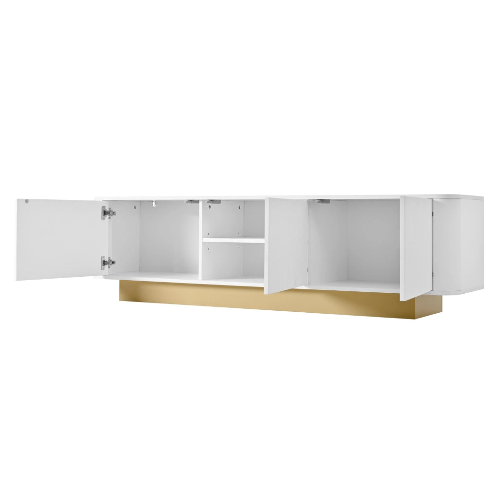 Mobile TV 170 cm ¨C MINIMAL ¨C Bianco, Design Moderno, Soggiorno, Ante, Kabelmanagement