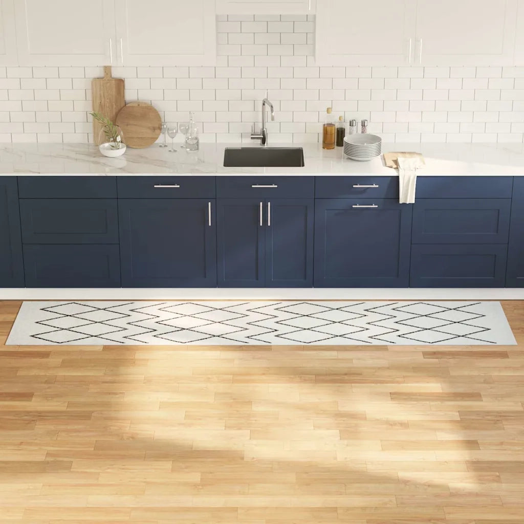 Tappeto del soggiorno | Tappeto da Cucina Bianco 300 x 60 cm Velluto