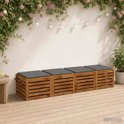 Cuscini per Sedia in 4 Pezzi SOEST 4 pz 100% Poliestere Grigio 944508