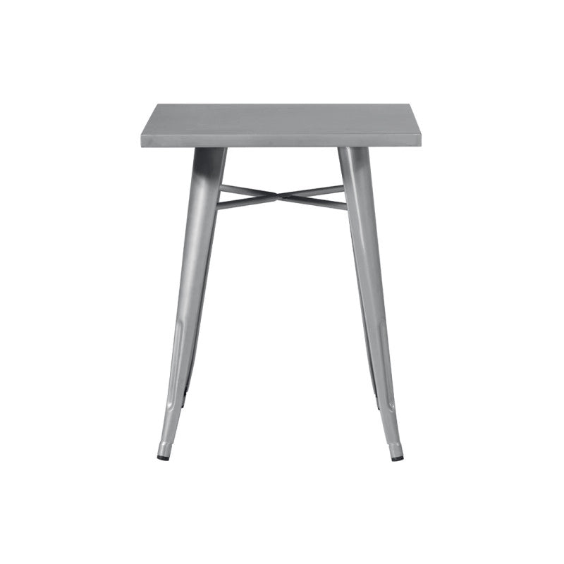 Set Di 2 Tavoli Lamiera 60X60 Silver Moia