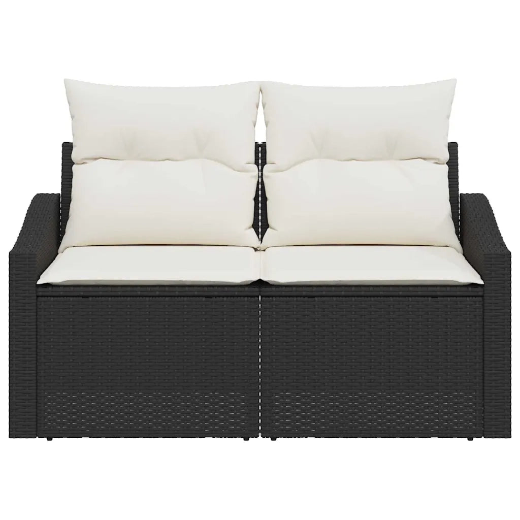 Divano da giardino con cuscino 123 x 62 x 69 cm polyrattan 42006772