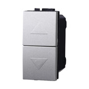 Pulsante Saliscendi Commutatore 2P 10A Tapparelle Colore Grigio Compatibile Con Bticino Living International