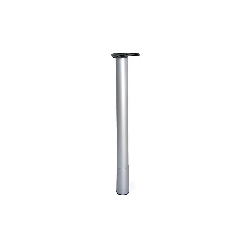 Gambe per tavolo Conus D60 mm, H687-800 mm, Acciaio e Tecnoplastica, Verniciato alluminio