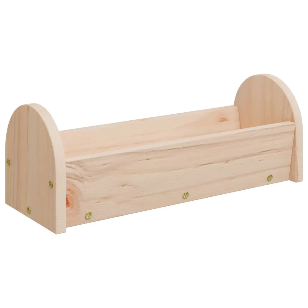 Mangiatoia per Conigli 28x10x10 cm in Legno Massello di Abete CFW3852048