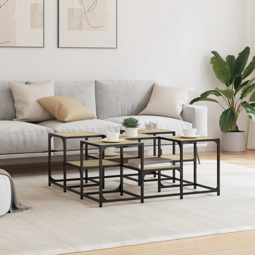 Tavolino da Salotto Rovere Sonoma 91x91x40 cm Legno Multistrato 839074