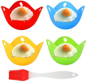 Impastatrice per uova 4 pezzi - BPA libero - Silicone - Antiscivolo - Adatto per forno a microonde/Fornello - Intervallo di temperatura - Incluso spazzolino per olio