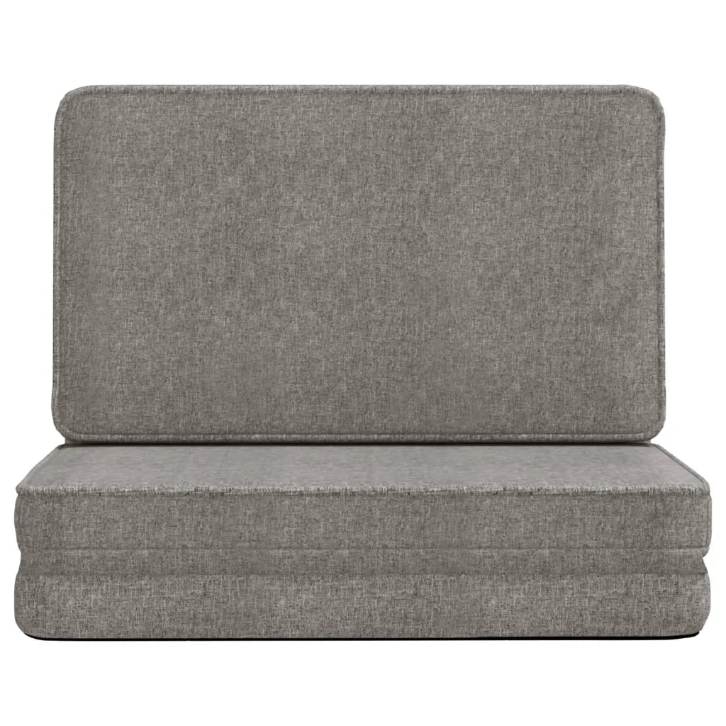 Sedia a Sdraio da Terra Pieghevole Grigio Chiaro in Tessuto 336549