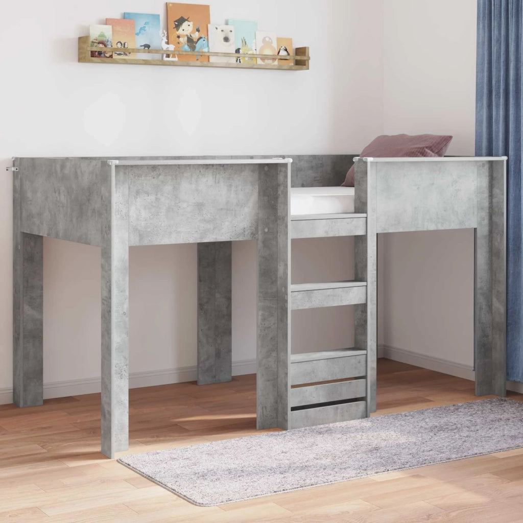 Letto a Castello per Bambini | Letto Infantile | Lettino Grigio cemento 80 x 200 cm