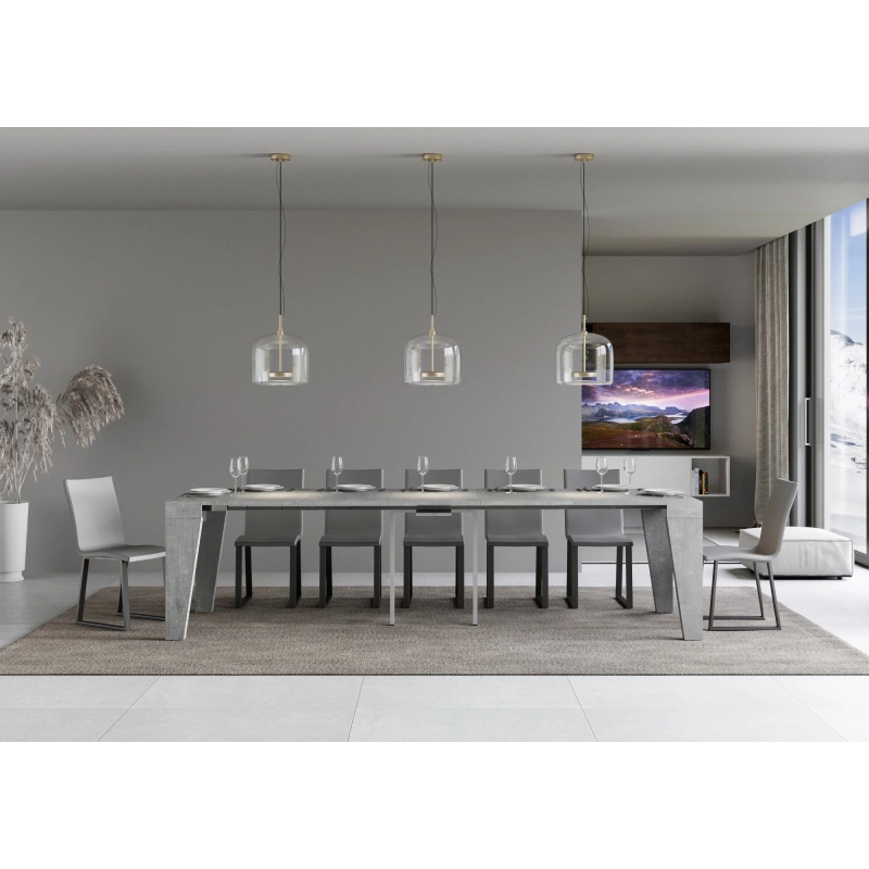 Consolle allungabile 90x40/300 cm Naxy - Cemento