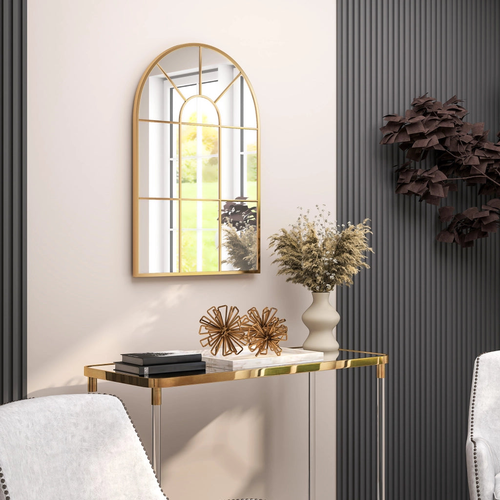 Specchio per Muro Finestra ¨C Minimal ¨C Dorato 91x60 cm