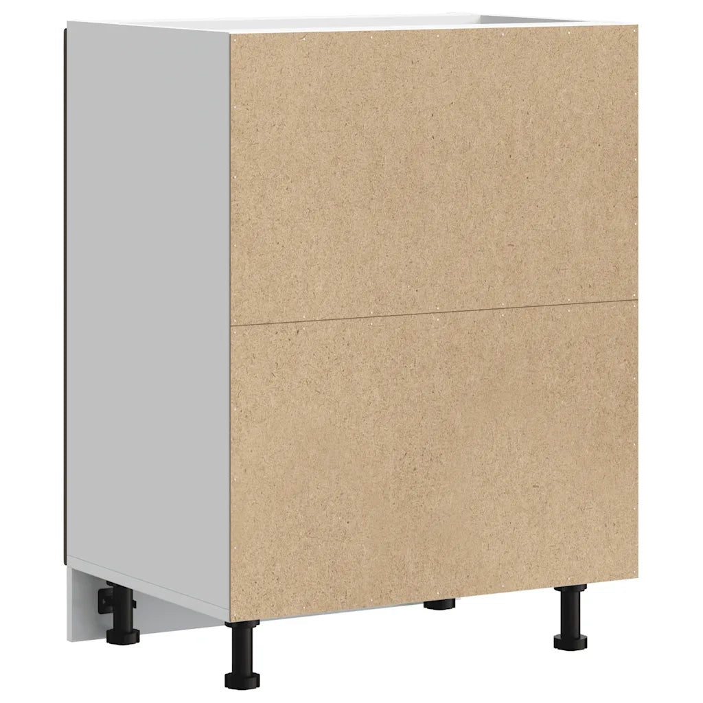 Mobile Base Lavello Lucca Rovere Marrone in Legno Multistrato 853684