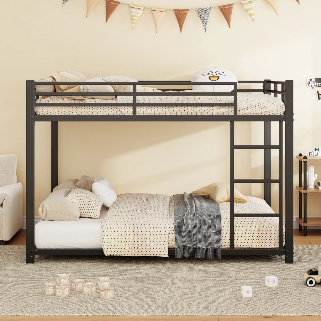 LETTO a castello 140x200 cm in metallo nero